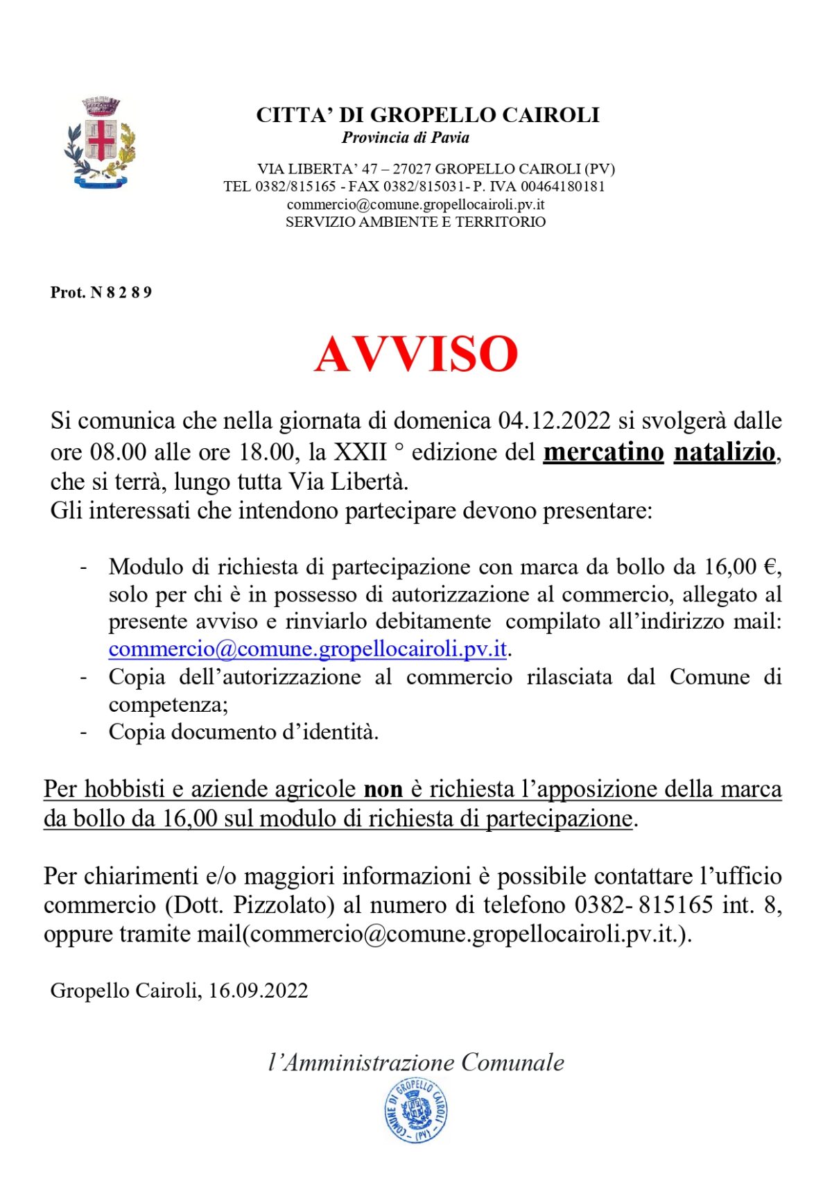 Avviso Mercatino Natalizio 2022 Page 0001